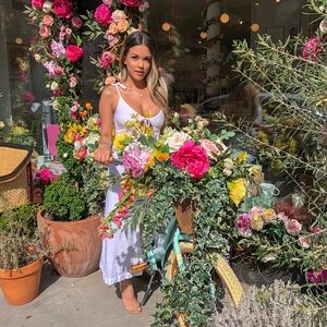 Free People, Midi Dress, White